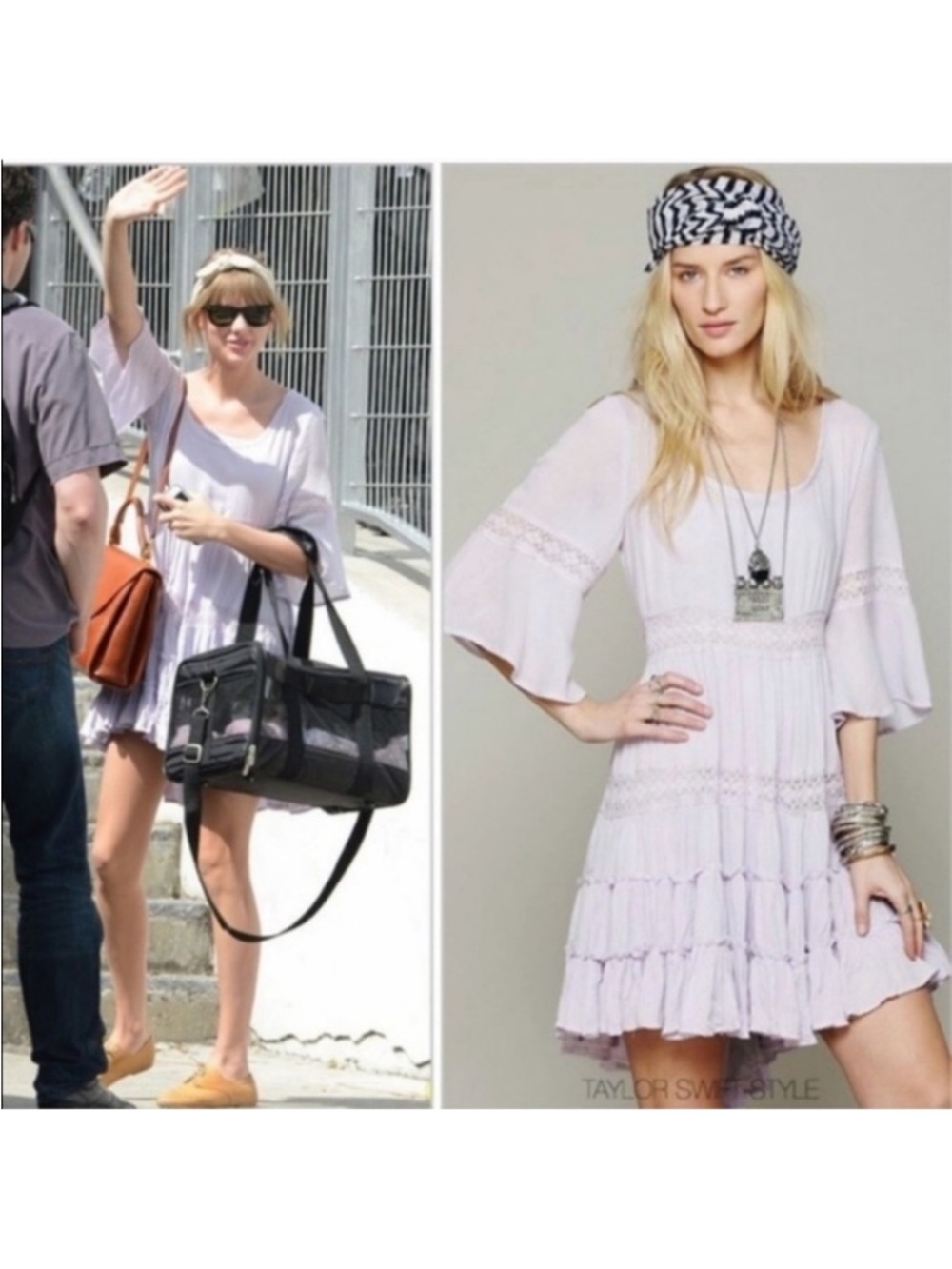 Free People Dream Cloud Dress Lavender ASO Taylor Swift Size Small